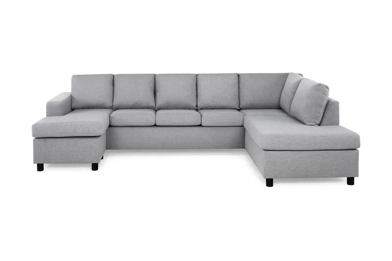 Crazy 5-sits Högervänd U-formad X-Large Soffa med Divan och Schäslong i Tyg - Grå - Möbler - Vardagsrum - Soffor - U-soffor
