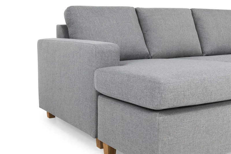 Crazy 5-sits Högervänd U-formad X-Large Soffa med Divan och Schäslong i Tyg - Grå - Möbler - Vardagsrum - Soffor - U-soffor