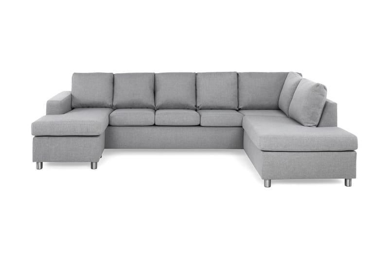 Crazy 5-sits Högervänd U-formad X-Large Soffa med Divan och Schäslong i Tyg - Grå - Möbler - Vardagsrum - Soffor - U-soffor