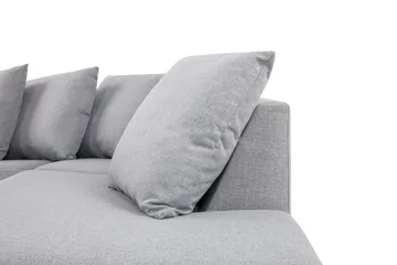 Crazy 5-sits Högervänd U-formad X-Large Soffa med Divan och Schäslong i Tyg inkl Kuvertkuddar - Grå - Möbler - Vardagsrum - Soffor - U-soffor