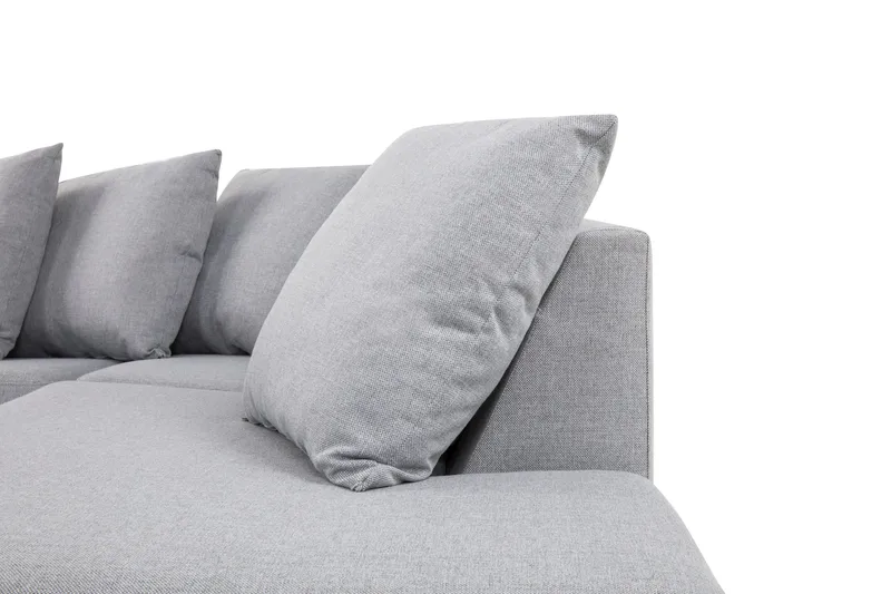 Crazy 5-sits Högervänd U-formad X-Large Soffa med Divan och Schäslong i Tyg inkl Kuvertkuddar - Grå - Möbler - Vardagsrum - Soffor - U-soffor