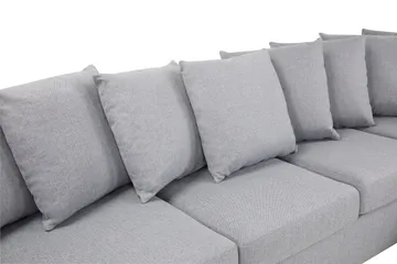 Crazy 5-sits Högervänd U-formad X-Large Soffa med Divan och Schäslong i Tyg inkl Kuvertkuddar - Grå - Möbler - Vardagsrum - Soffor - U-soffor