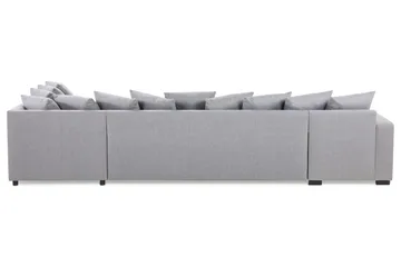 Crazy 5-sits Högervänd U-formad X-Large Soffa med Divan och Schäslong i Tyg inkl Kuvertkuddar - Grå - Möbler - Vardagsrum - Soffor - U-soffor