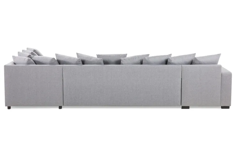 Crazy 5-sits Högervänd U-formad X-Large Soffa med Divan och Schäslong i Tyg inkl Kuvertkuddar - Grå - Möbler - Vardagsrum - Soffor - U-soffor