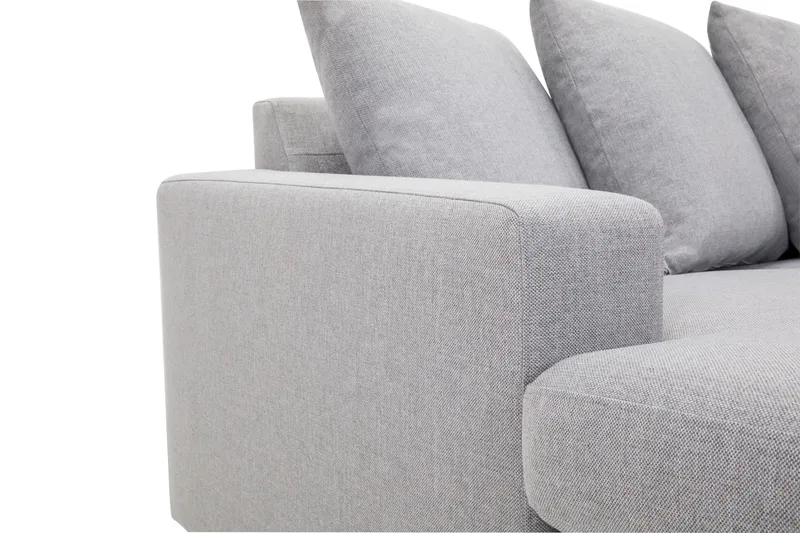 Crazy 5-sits Högervänd U-formad X-Large Soffa med Divan och Schäslong i Tyg inkl Kuvertkuddar - Grå - Möbler - Vardagsrum - Soffor - U-soffor