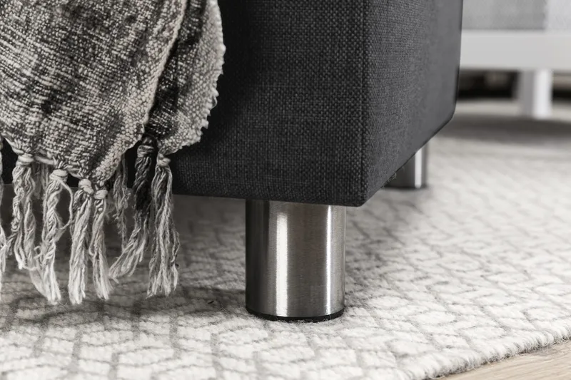 Crazy 5-sits Högervänd U-formad X-Large Soffa med Divan och Schäslong i Tyg - Mörkgrå - Möbler - Vardagsrum - Soffor - U-soffor