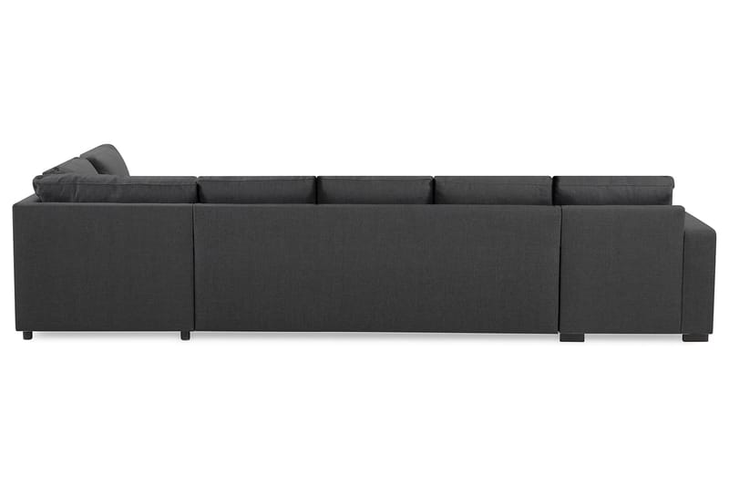 Crazy 5-sits Högervänd U-formad X-Large Soffa med Divan och Schäslong i Tyg - Mörkgrå - Möbler - Vardagsrum - Soffor - U-soffor