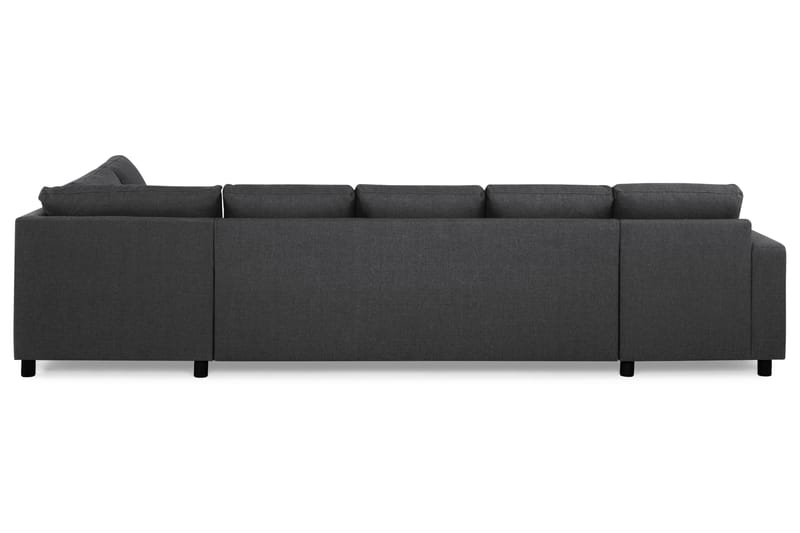Crazy 5-sits Högervänd U-formad X-Large Soffa med Divan och Schäslong i Tyg - Mörkgrå - Möbler - Vardagsrum - Soffor - U-soffor