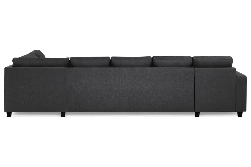 Crazy 5-sits Högervänd U-formad X-Large Soffa med Divan och Schäslong i Tyg - Mörkgrå - Möbler - Vardagsrum - Soffor - U-soffor