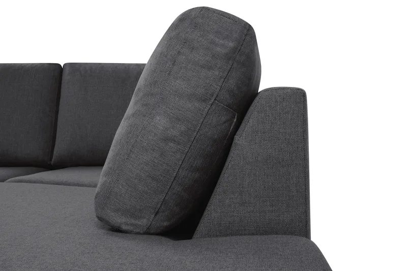 Crazy 5-sits Högervänd U-formad X-Large Soffa med Divan och Schäslong i Tyg - Mörkgrå - Möbler - Vardagsrum - Soffor - U-soffor