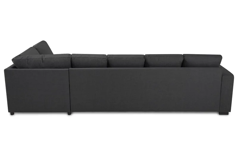 Crazy 5-sits Högervänd U-formad X-Large Soffa med Divan och Schäslong i Tyg - Mörkgrå - Möbler - Vardagsrum - Soffor - U-soffor