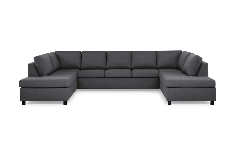 Crazy 5-sits U-formad Soffa med dubbelschäslong i Tyg - Mörkgrå - Möbler - Vardagsrum - Soffor - U-soffor