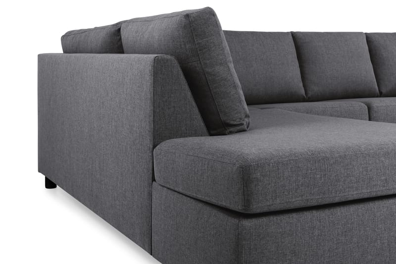 Crazy 5-sits U-formad Soffa med dubbelschäslong i Tyg - Mörkgrå - Möbler - Vardagsrum - Soffor - U-soffor