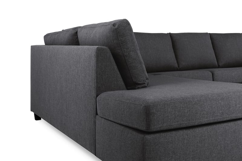 Crazy 5-sits U-formad Soffa med dubbelschäslong i Tyg - Mörkgrå - Möbler - Vardagsrum - Soffor - U-soffor