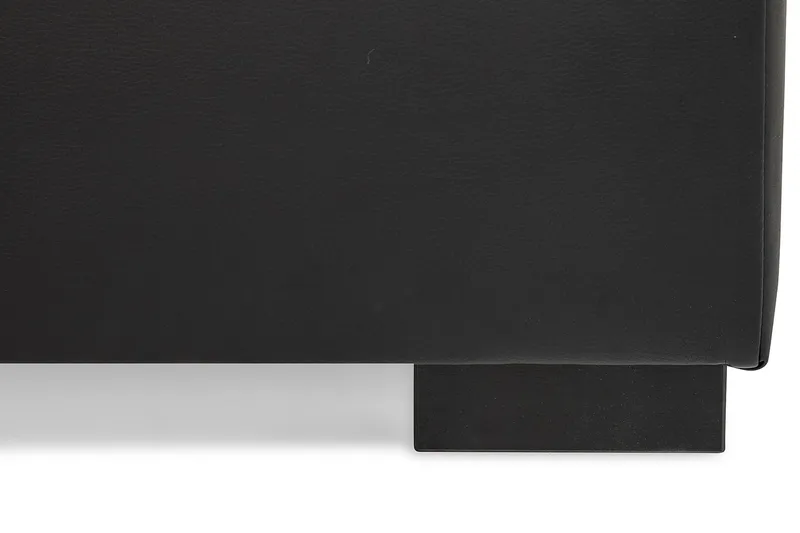 Crazy 5-sits Vänstervänd U-formad Soffa med Divan och Schäslong i Konstläder - Svart - Möbler - Vardagsrum - Soffor - Skinnsoffor