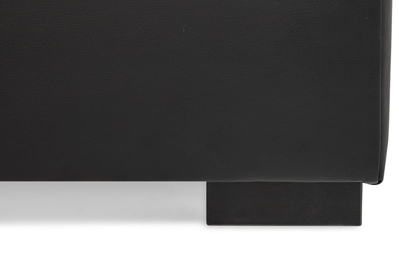 Crazy 5-sits Vänstervänd U-formad Soffa med Divan och Schäslong i Konstläder - Svart - Möbler - Vardagsrum - Soffor - Skinnsoffor