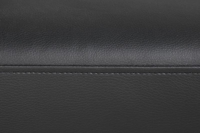 Crazy 5-sits Vänstervänd U-formad Soffa med Divan och Schäslong i Konstläder - Svart - Möbler - Vardagsrum - Soffor - Skinnsoffor