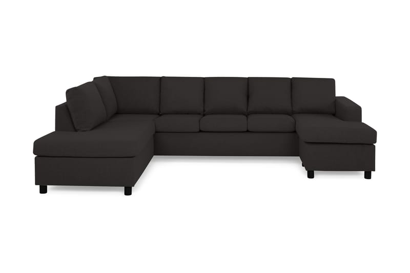 Crazy 5-sits Vänstervänd U-formad Soffa med Divan och Schäslong i Tyg, Antracit