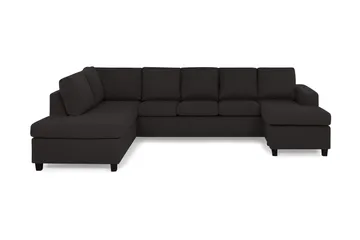 Crazy 5-sits Vänstervänd U-formad Soffa med Divan och Schäslong i Tyg
