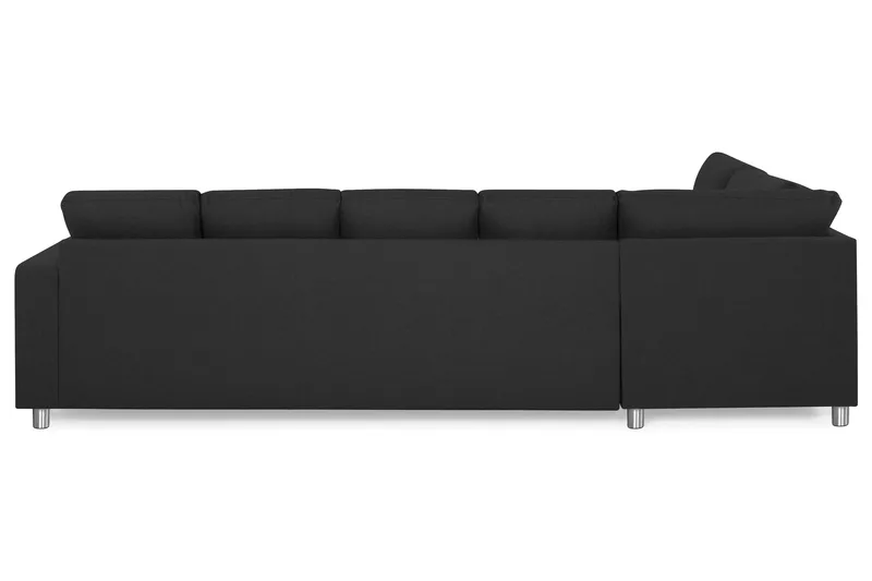 Crazy 5-sits Vänstervänd U-formad Soffa med Divan och Schäslong i Tyg - Antracit - Möbler - Vardagsrum - Soffor - U-soffor