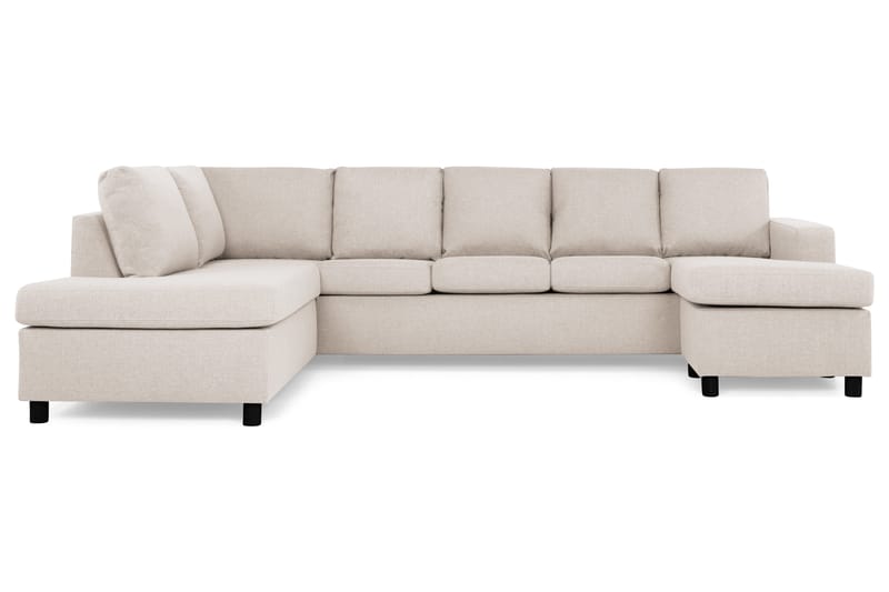 Crazy 5-sits Vänstervänd U-formad Soffa med Divan och Schäslong i Tyg - Beige - Möbler - Vardagsrum - Soffor - U-soffor