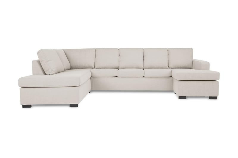 Crazy 5-sits Vänstervänd U-formad Soffa med Divan och Schäslong i Tyg - Beige - Möbler - Vardagsrum - Soffor - U-soffor