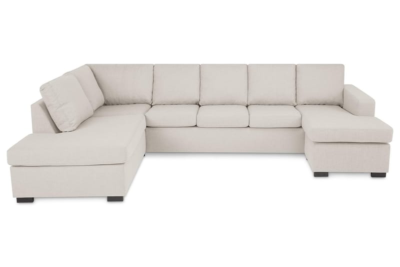 Crazy 5-sits Vänstervänd U-formad Soffa med Divan och Schäslong i Tyg - Beige - Möbler - Vardagsrum - Soffor - U-soffor