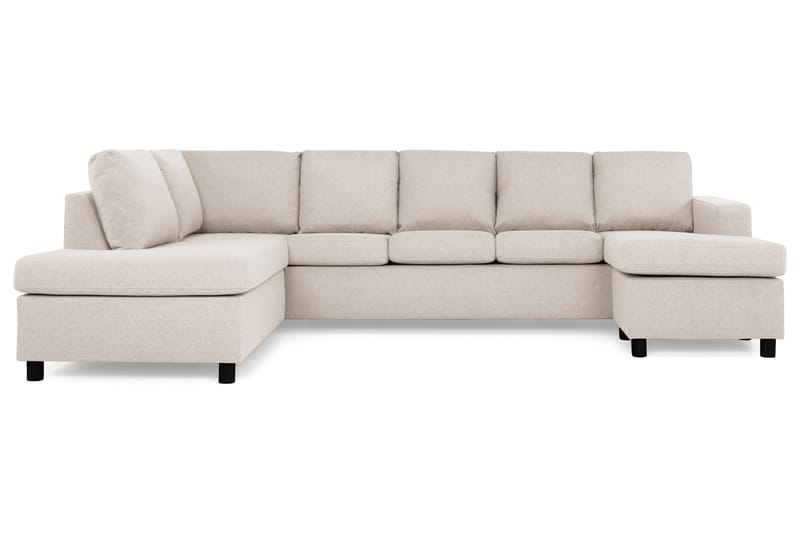 Crazy 5-sits Vänstervänd U-formad Soffa med Divan och Schäslong i Tyg - Beige - Möbler - Vardagsrum - Soffor - U-soffor