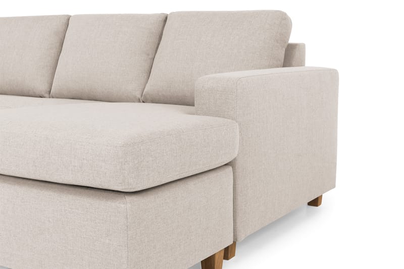 Crazy 5-sits Vänstervänd U-formad Soffa med Divan och Schäslong i Tyg - Beige - Möbler - Vardagsrum - Soffor - U-soffor