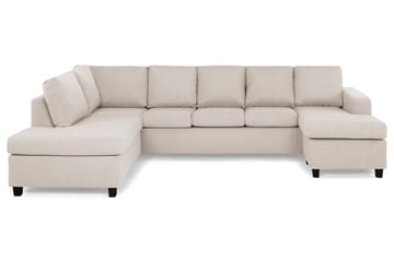 Crazy 5-sits Vänstervänd U-formad Soffa med Divan och Schäslong i Tyg