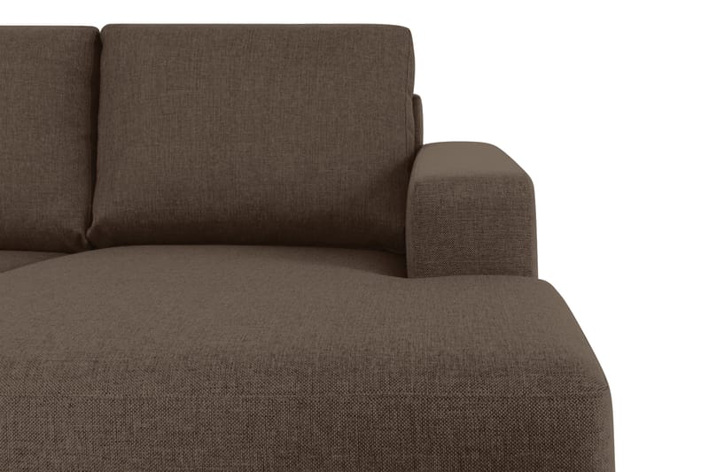 Crazy 5-sits Vänstervänd U-formad Soffa med Divan och Schäslong i Tyg - Brun - Möbler - Vardagsrum - Soffor - U-soffor