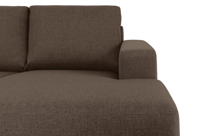 Crazy 5-sits Vänstervänd U-formad Soffa med Divan och Schäslong i Tyg - Brun - Möbler - Vardagsrum - Soffor - U-soffor