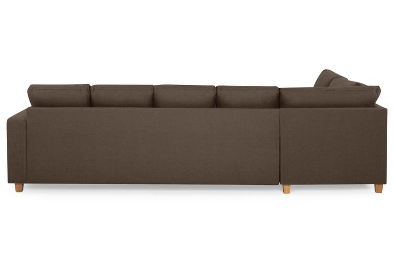 Crazy 5-sits Vänstervänd U-formad Soffa med Divan och Schäslong i Tyg - Brun - Möbler - Vardagsrum - Soffor - U-soffor