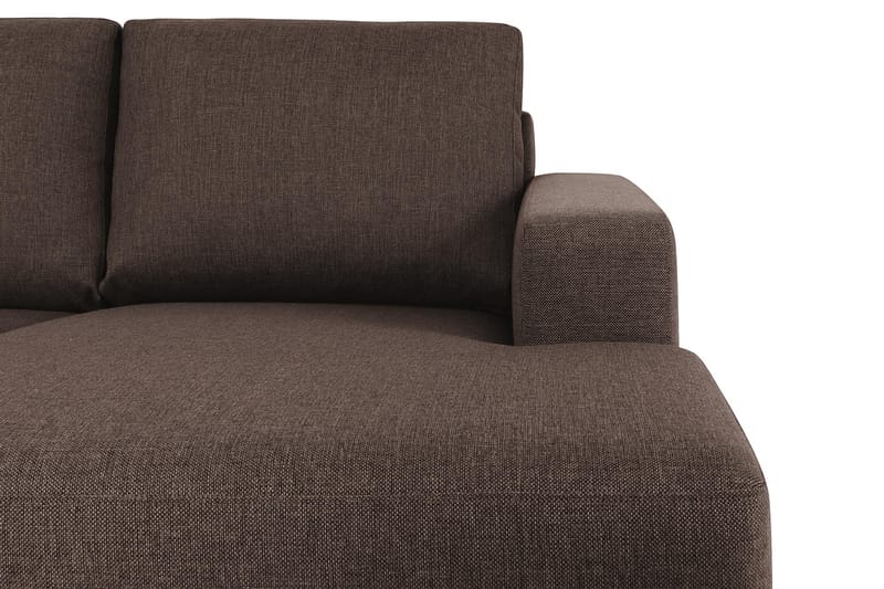 Crazy 5-sits Vänstervänd U-formad Soffa med Divan och Schäslong i Tyg - Brun - Möbler - Vardagsrum - Soffor - U-soffor