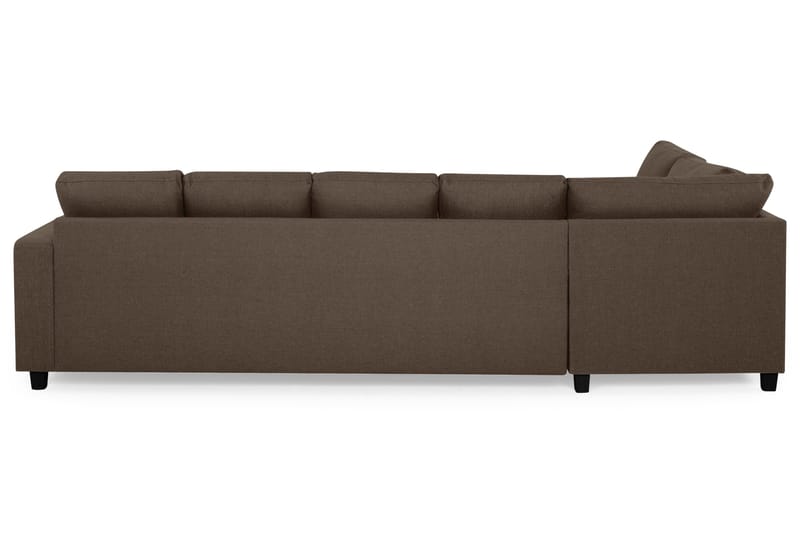 Crazy 5-sits Vänstervänd U-formad Soffa med Divan och Schäslong i Tyg - Brun - Möbler - Vardagsrum - Soffor - U-soffor