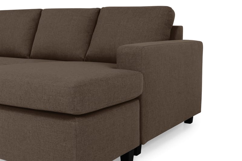Crazy 5-sits Vänstervänd U-formad Soffa med Divan och Schäslong i Tyg - Brun - Möbler - Vardagsrum - Soffor - U-soffor