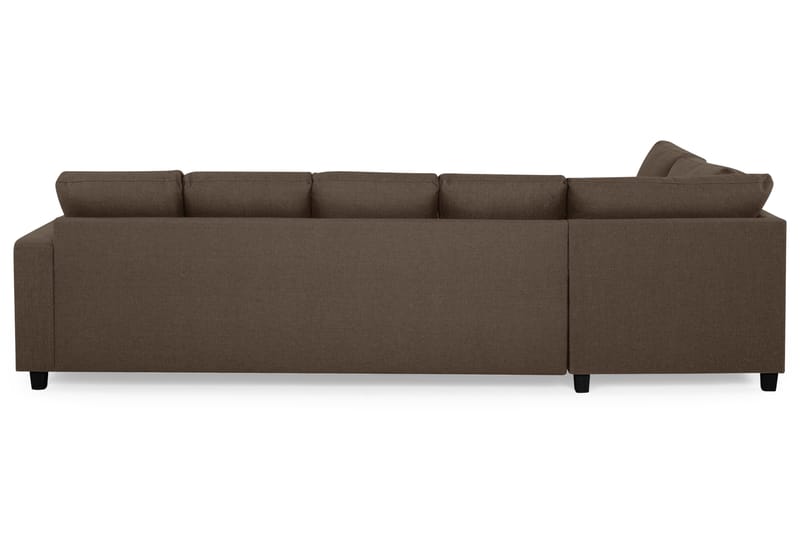 Crazy 5-sits Vänstervänd U-formad Soffa med Divan och Schäslong i Tyg - Brun - Möbler - Vardagsrum - Soffor - U-soffor