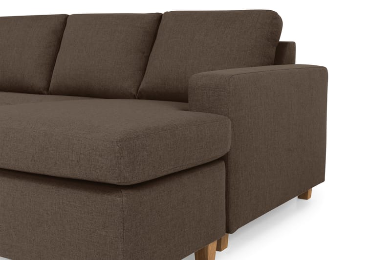 Crazy 5-sits Vänstervänd U-formad Soffa med Divan och Schäslong i Tyg - Brun - Möbler - Vardagsrum - Soffor - U-soffor
