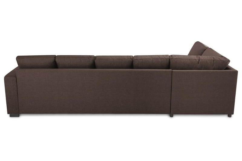 Crazy 5-sits Vänstervänd U-formad Soffa med Divan och Schäslong i Tyg - Brun - Möbler - Vardagsrum - Soffor - U-soffor