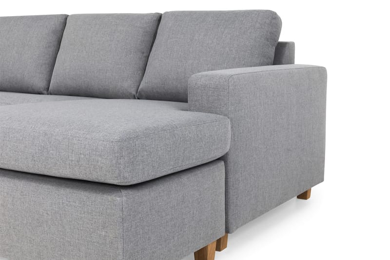 Crazy 5-sits Vänstervänd U-formad Soffa med Divan och Schäslong i Tyg - Grå - Möbler - Vardagsrum - Soffor - U-soffor