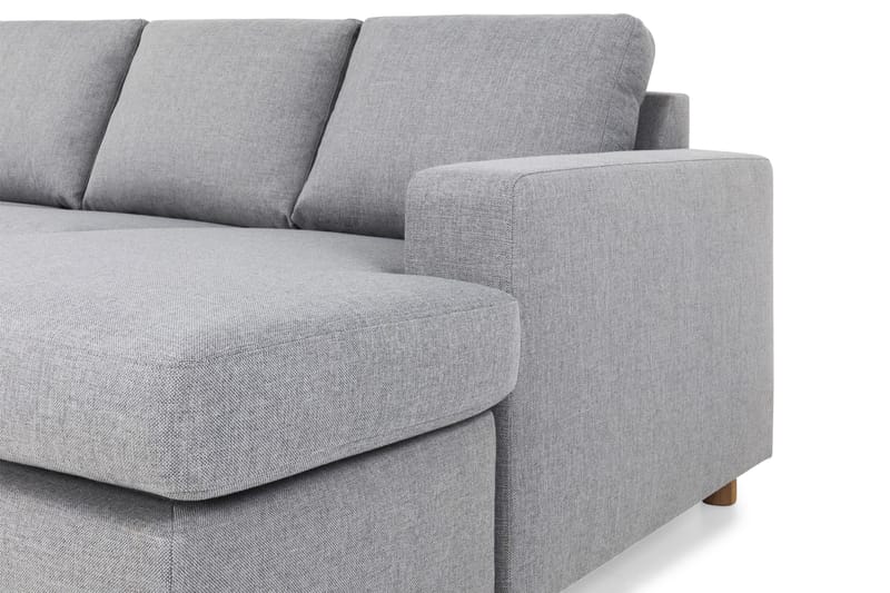 Crazy 5-sits Vänstervänd U-formad Soffa med Divan och Schäslong i Tyg - Grå - Möbler - Vardagsrum - Soffor - U-soffor