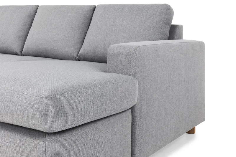 Crazy 5-sits Vänstervänd U-formad Soffa med Divan och Schäslong i Tyg - Grå - Möbler - Vardagsrum - Soffor - U-soffor