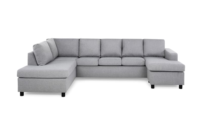 Crazy 5-sits Vänstervänd U-formad Soffa med Divan och Schäslong i Tyg - Grå - Möbler - Vardagsrum - Soffor - U-soffor