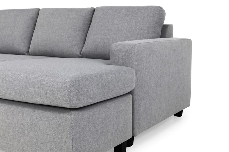 Crazy 5-sits Vänstervänd U-formad Soffa med Divan och Schäslong i Tyg - Grå - Möbler - Vardagsrum - Soffor - U-soffor