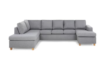 Crazy 5-sits Vänstervänd U-formad Soffa med Divan och Schäslong i Tyg