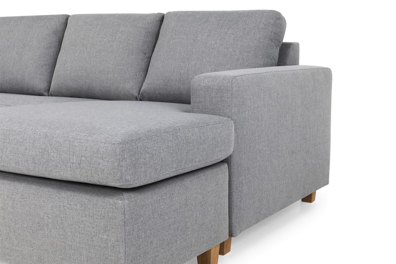Crazy 5-sits Vänstervänd U-formad Soffa med Divan och Schäslong i Tyg - Grå - Möbler - Vardagsrum - Soffor - U-soffor