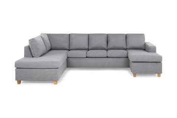 Crazy 5-sits Vänstervänd U-formad Soffa med Divan och Schäslong i Tyg