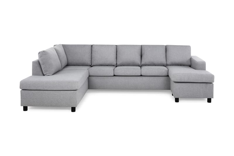 Crazy 5-sits Vänstervänd U-formad Soffa med Divan och Schäslong i Tyg - Grå - Möbler - Vardagsrum - Soffor - U-soffor