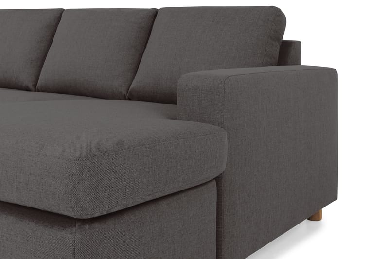 Crazy 5-sits Vänstervänd U-formad Soffa med Divan och Schäslong i Tyg - Mörkgrå - Möbler - Vardagsrum - Soffor - U-soffor