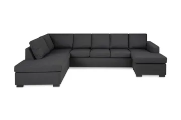 Crazy 5-sits Vänstervänd U-formad Soffa med Divan och Schäslong i Tyg